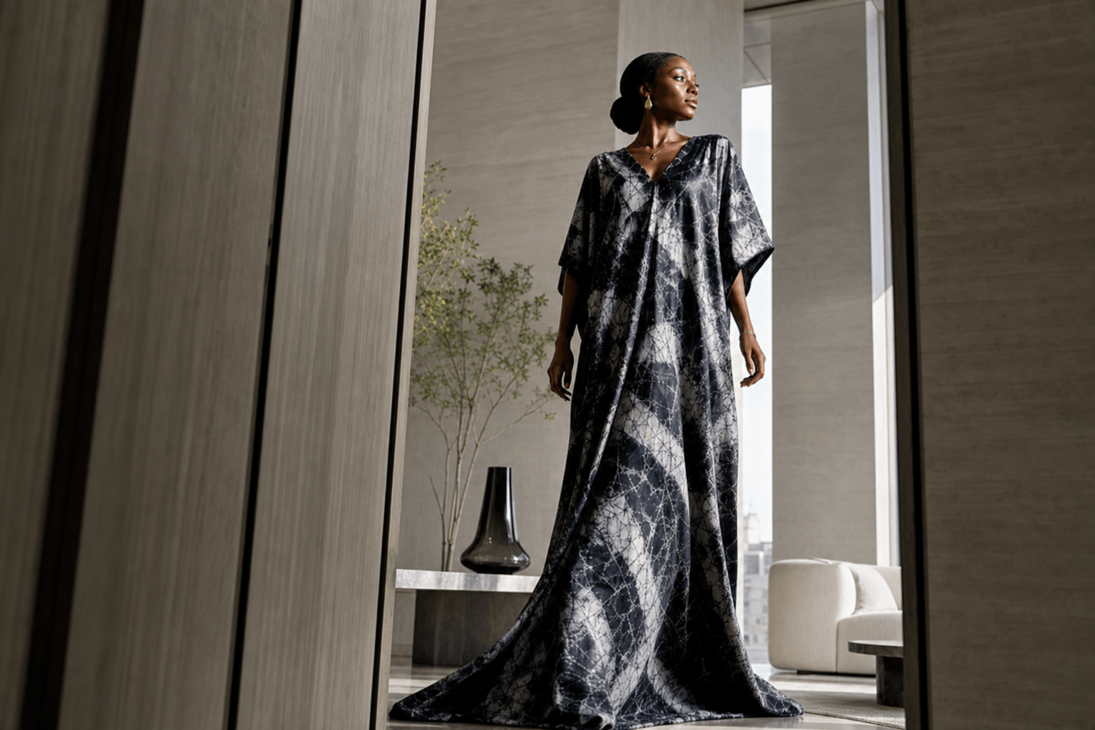 Monochrome Collection — women's kaftan
