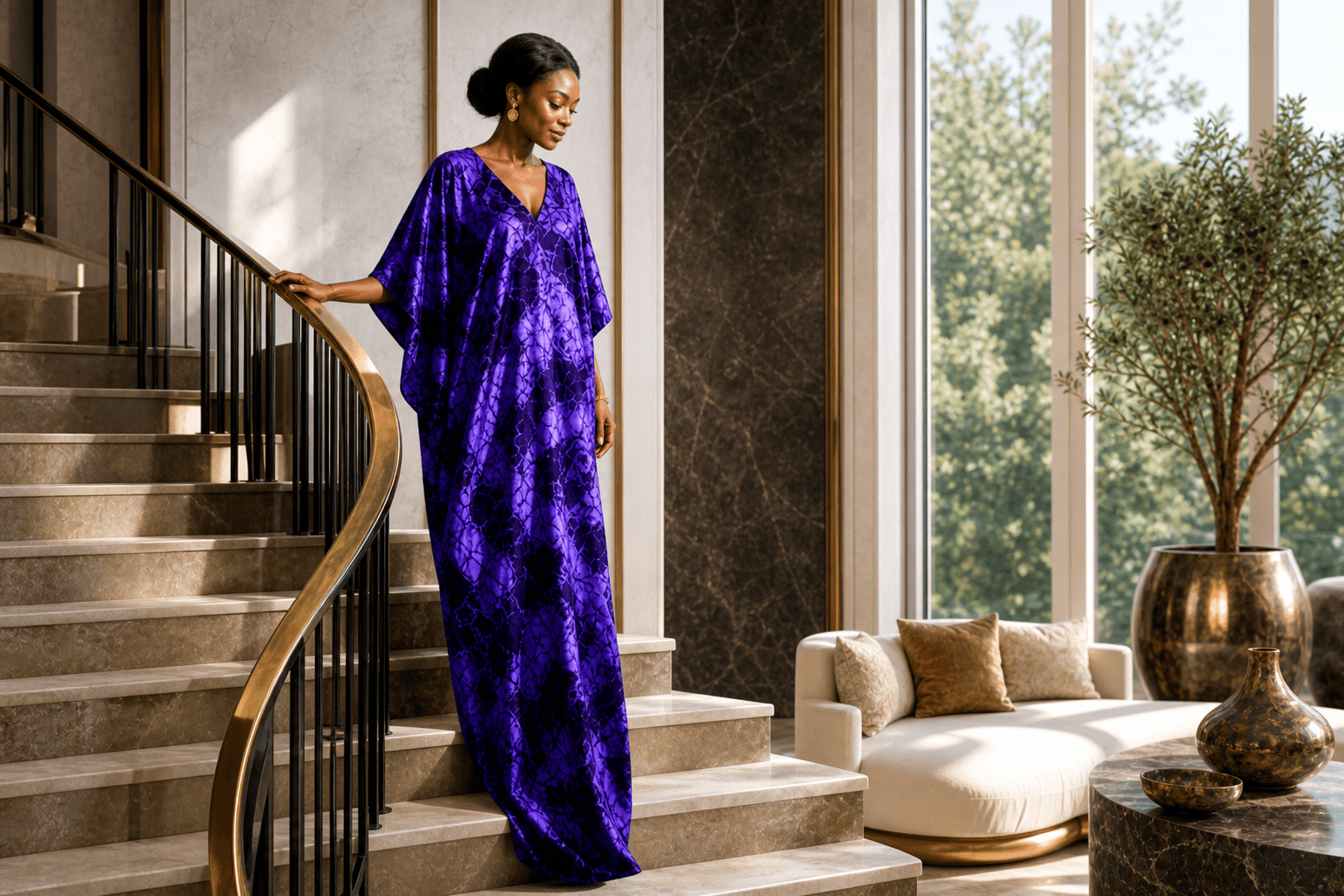 Royal Indigo — women's kaftan