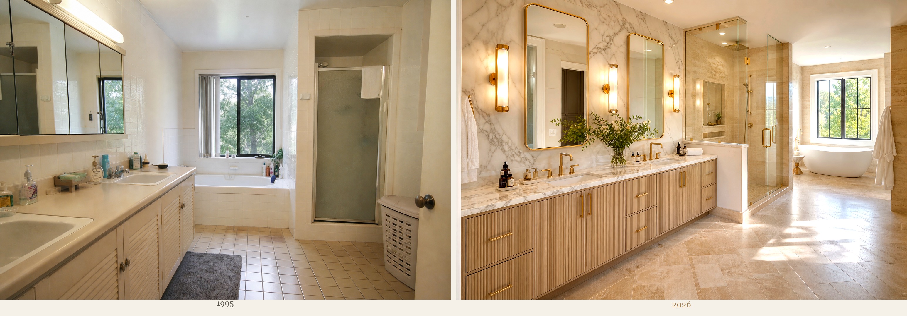 Bathroom before and after — House OF Staffie