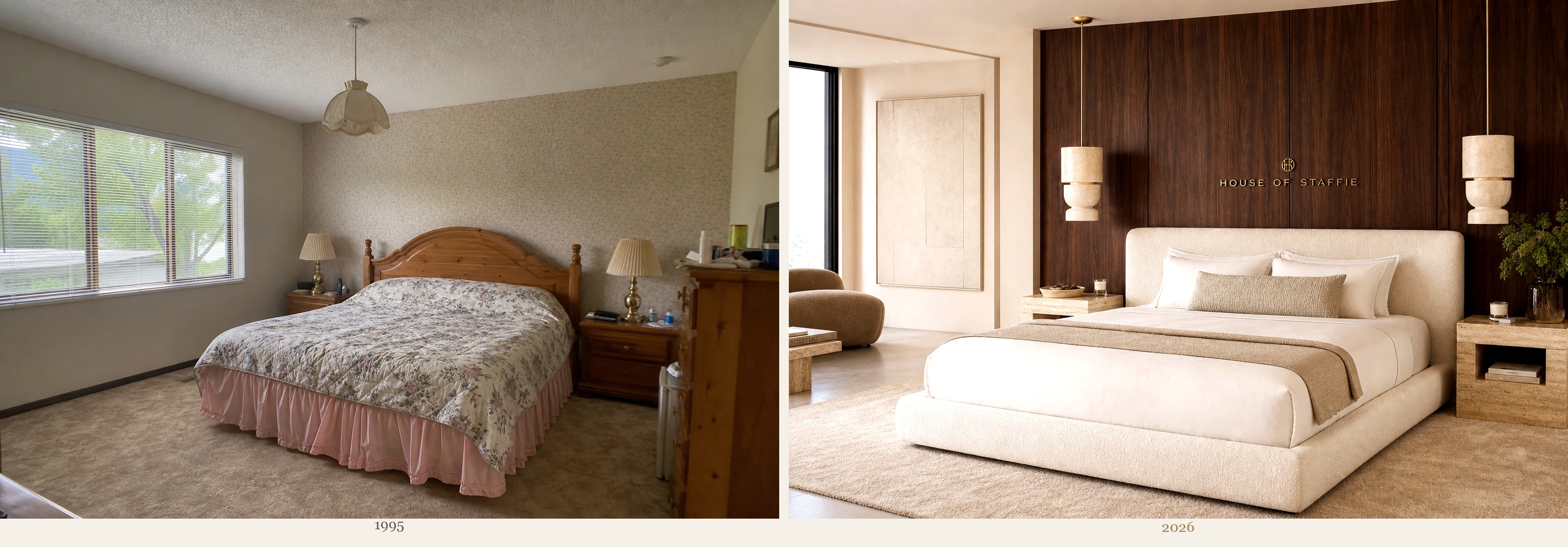 Bedroom before and after — House OF Staffie